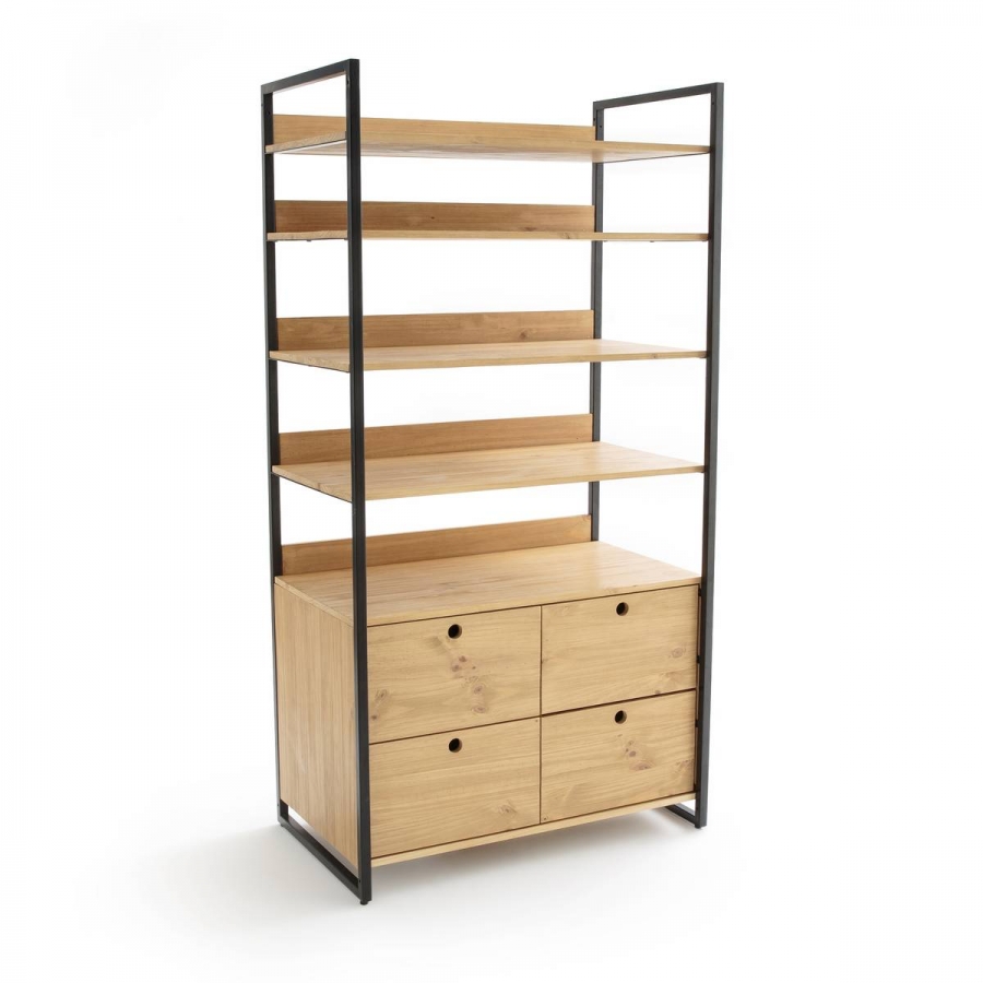 Wide module, 4 drawers, 4 shelves, HiBA
